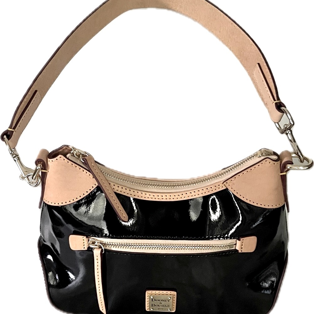 Dooney & Bourke Patent/Vachetta Leather Shoulder Bag